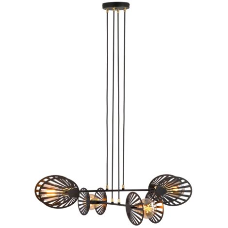 Lustre Emibig Playa 4 noir en métal 4xE27 dimmable