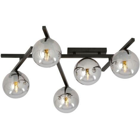 Lustre Emibig SMART 5 noir/graphite 5xE14 variable