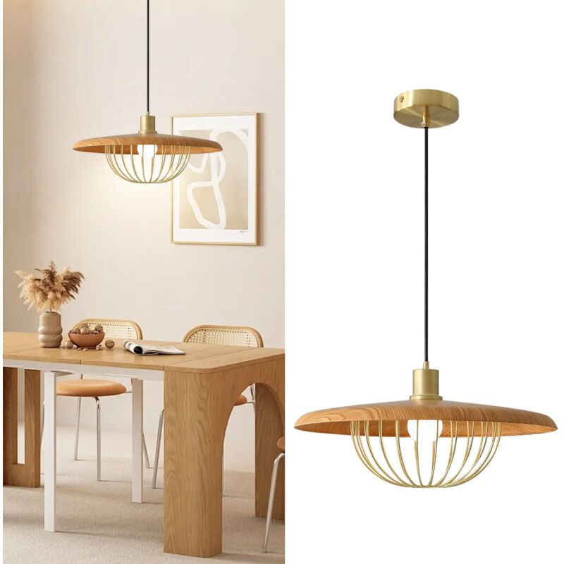 Arturesthome - Lustre en fer nordique soucoupe volante ronde créative lampes et lanternes de salle à manger décoratives,D35CM x H20CM