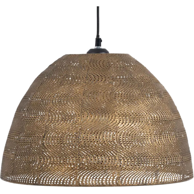 Lustre en métal doré patiné