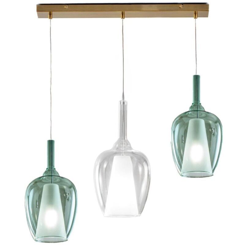 Gea Luce - Lustre en verre coloré ofelia s e27 plafonnier led