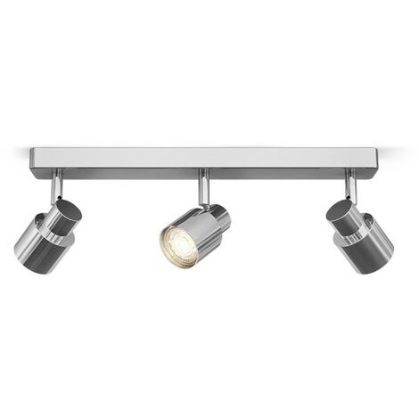 Lustre et spots VALTO III plafonnier/applique chrome 230V GU10 LED 3x5W IP44