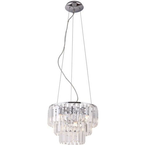 Lustre glamour chromé cristal Ø42 9xG9 Maxlight P0259