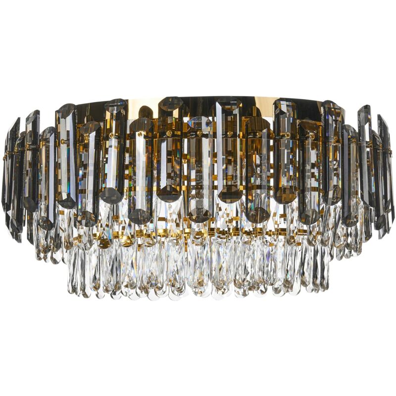 Lustre Glamour Faux Cristaux Acrylique à Plusieurs Niveaux Encastré Effet Scintillant Argenté Neri