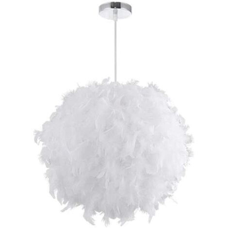 Lustre industriel antique E27, suspension Global Plume, plafonnier de style nordique moderne avec plumes