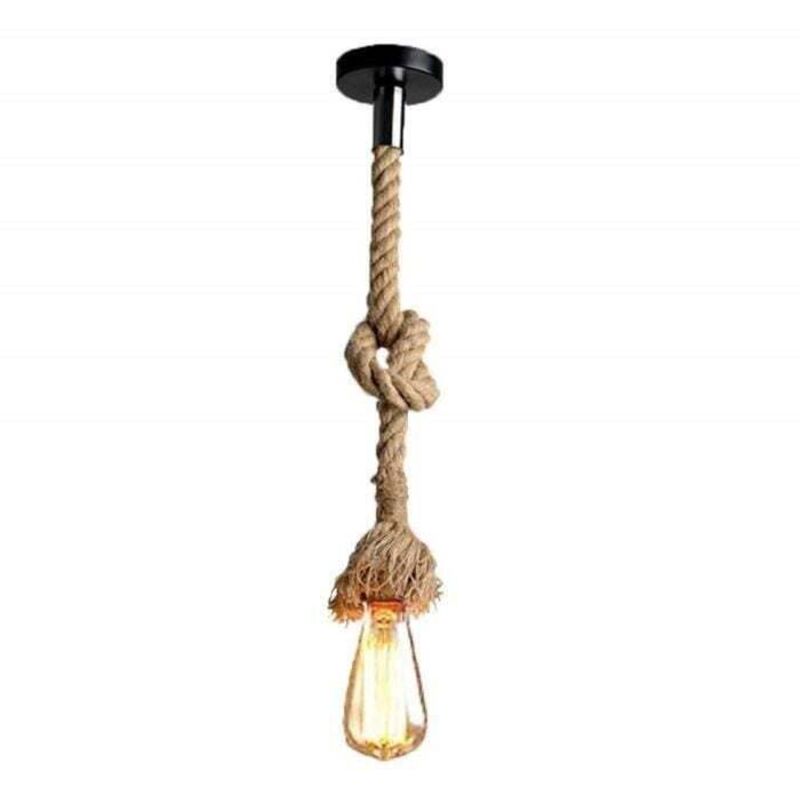 Lumière pendante industrielle 100cm, lumière suspendue de corde de chanvre pour manger, Hall, restaurant, barre, café