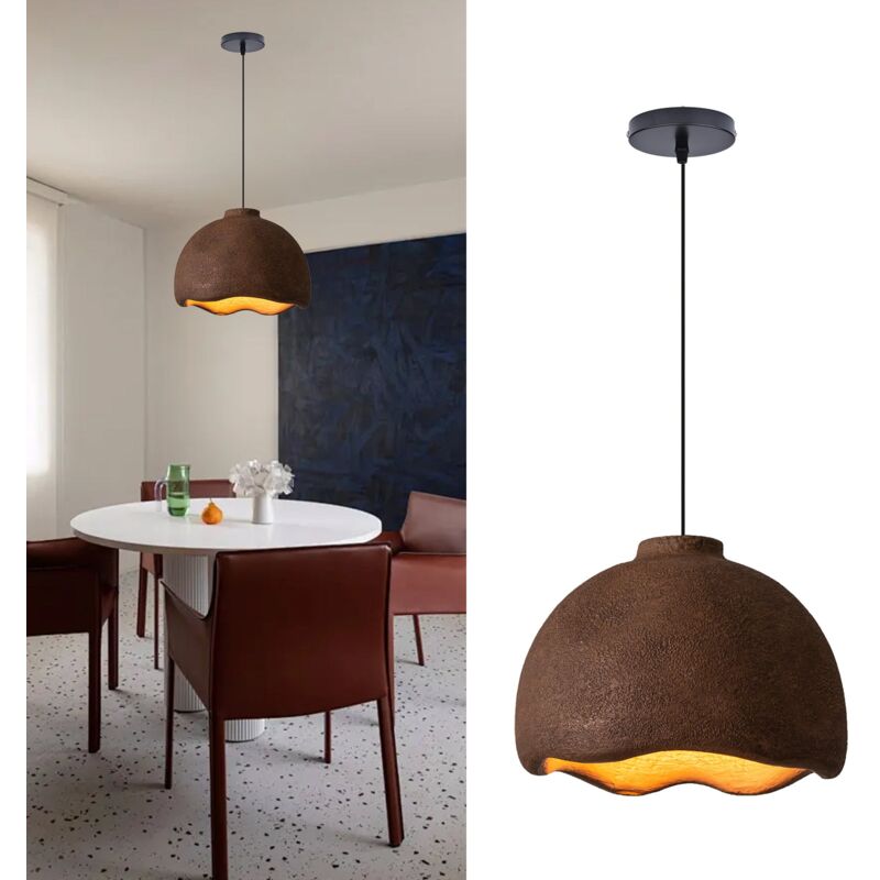 Arturesthome - Lustre japonais de style wabi-sabi, demi-ovale et irrégulière