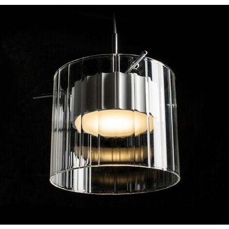 Lustre Lampe ESTRA I suspension verre blanc transparent 230V LED 5W 3000K