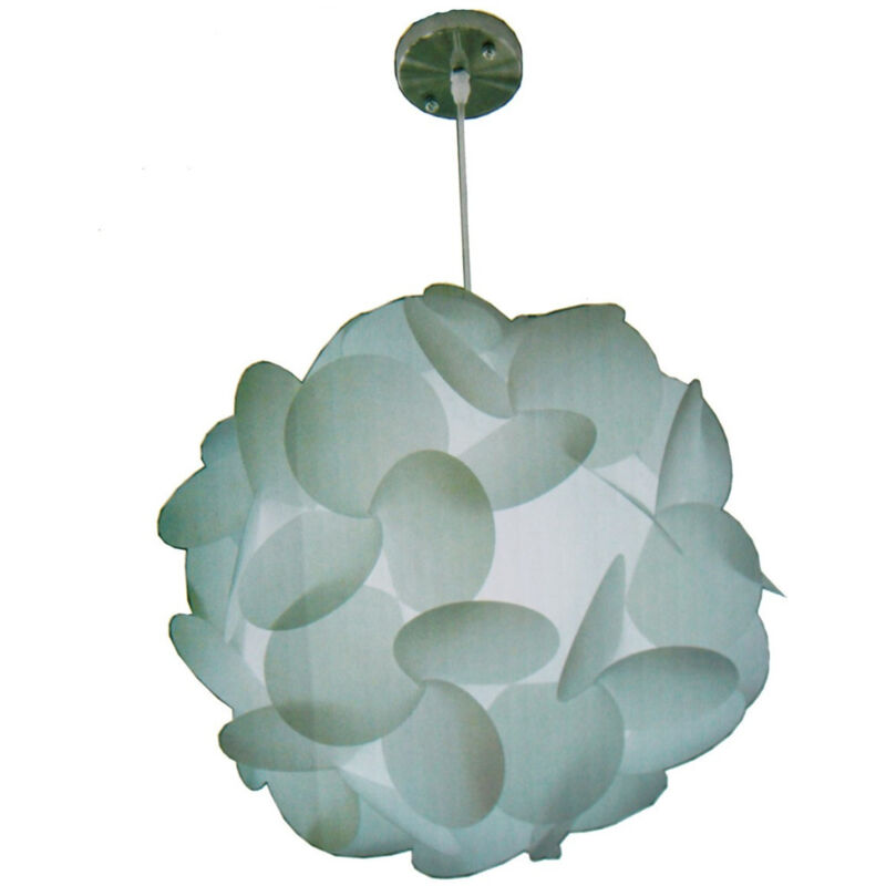 Lampe à Suspension Ronde Moderne Effet Origami Fantasy E27 Blanc