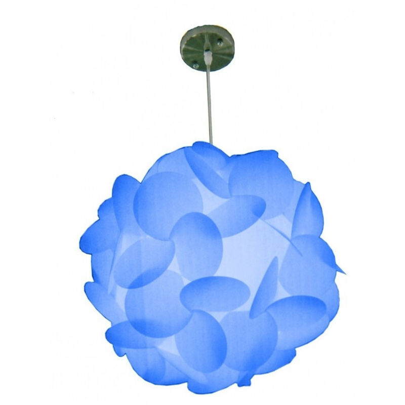 Lampe à Suspension Ronde Moderne Effet Origami Fantasy E27 Bleu