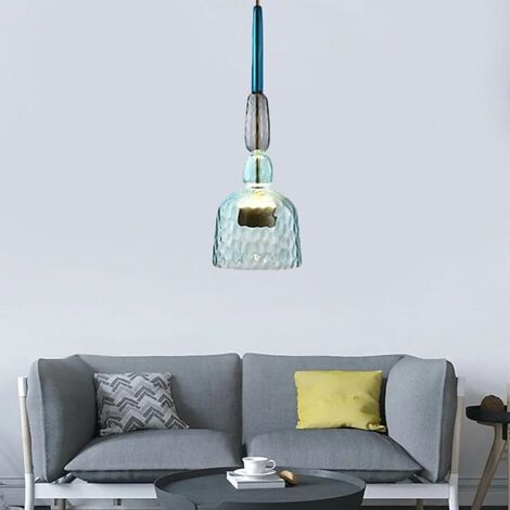 Lustre LED créatif nordique, plafonnier coloré DIY, adapté au salon, à la salle à manger, 96-240 V, lumière chaude, bleu