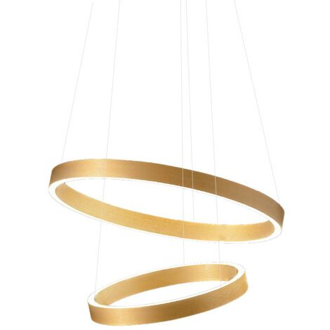 Lustre led gea luce criseide s2p o 5300lm aluminium classique suspension moderne