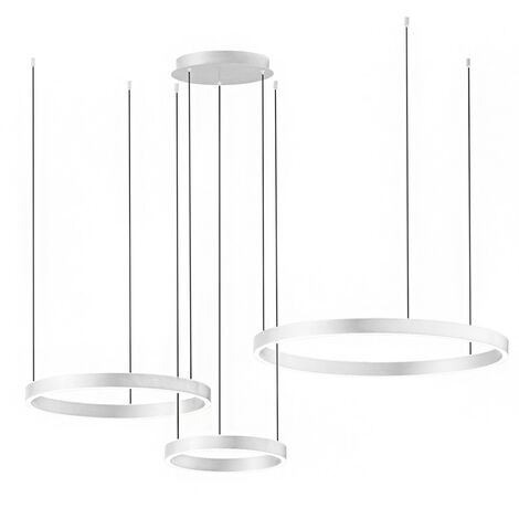 Lustre led gea luce criseide s3d b 9300lm aluminium suspension moderne