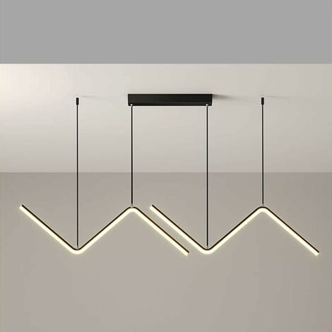 Lustre Led, Suspension Mode Moderne Plafonnier Décoration Maison Lumière Blanche 6000K pour Salon Chambre Salle À Manger Cuisine