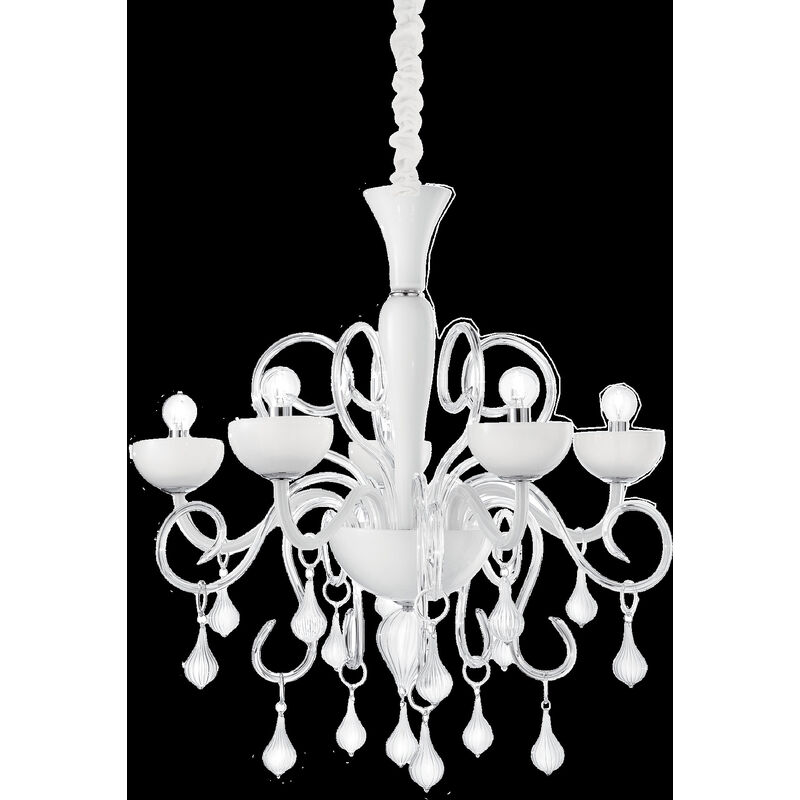 Suspension lilly sp5 5 lights attack blanc couleur e14 40w 22789