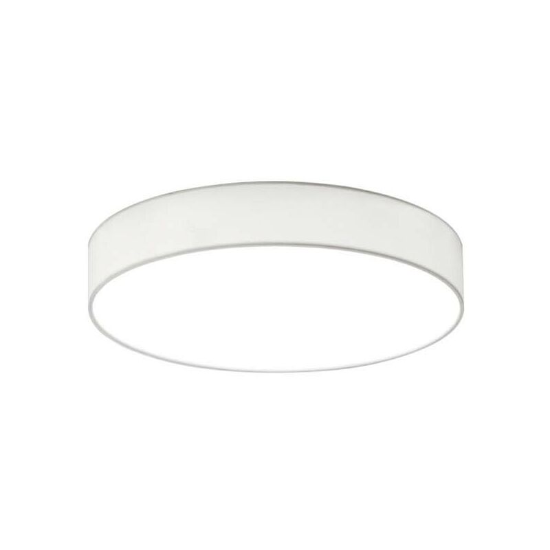 Lustre Lugano led avec diffuseur en tissu blanc et acrylique d. 40cm