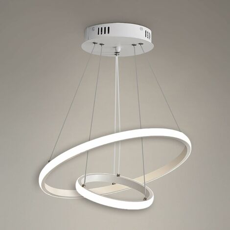 Plafonnier ou suspension dimmable LED cercles chromés - Blisko