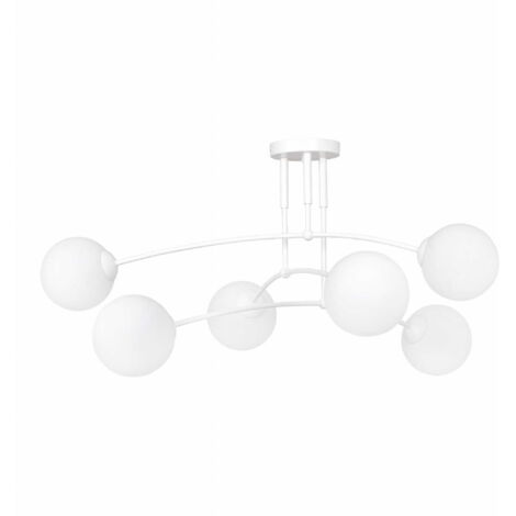 Lustre moderne Emibig Pregos blanc 6xE14 réf. 671/6