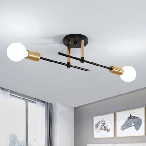 Lustre moderne, lampes E27, plafonnier industriel vintage, forme DIY, plafonnier vintage