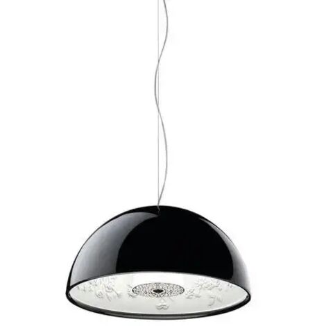 Lustre Moderne Minimaliste, Lampe en Suspension Vintage Scandinave en Résine pour Salon, Chambre à Coucher-Ampoule non incluse(Noir,40cm)