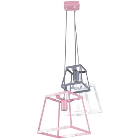 Lustre moderne multicolore rose 3xE27 Kaja TEDY K-4130