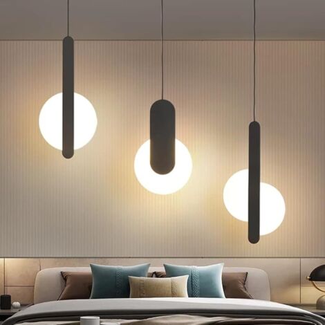 Lustre Moderne Sable Noir Led Petit Lustre Restaurant Bar Café Maison éTude Chambre Net Personnalité Rouge Lustre En Fer HôTel Lustre De Chevet (1)