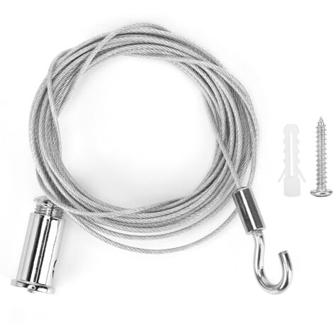 Lustre Pendentif Plafonnier avec Câble Acier pour Éclairage Intérieur