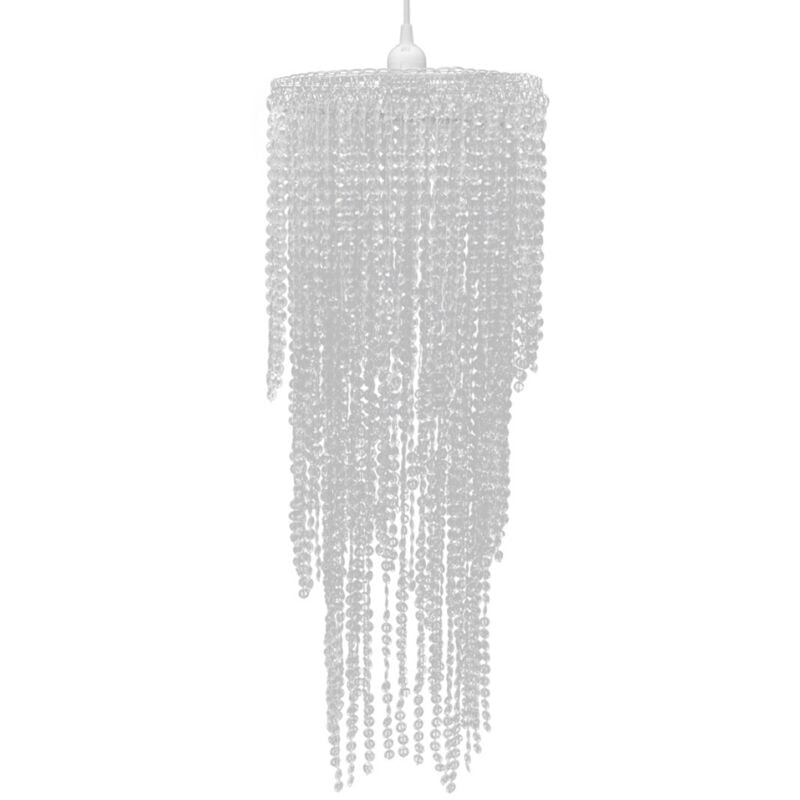 Helloshop26 - Lustre plafonnier suspendu lampe moderne cristal 70 cm blanc