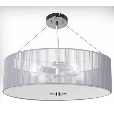 lustre plafonnier suspendu moderne tissu diamètre 50 cm