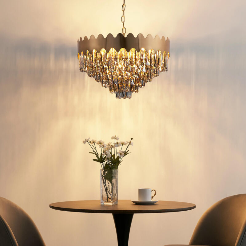 Lustre prestige cristal fumé 12 ampoules - Graziano