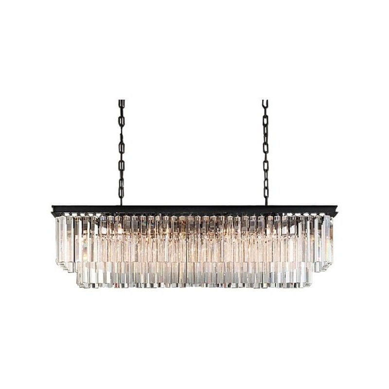 Lustre rectangulaire en cristal Hereford 100cm