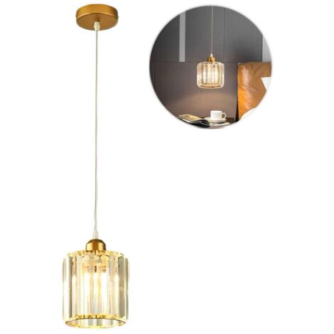 Lustre simple doré, E27, luminaire décoratif, plafonnier LED, lampe d'îlot, convient aux salons, hôtels et salles à manger.