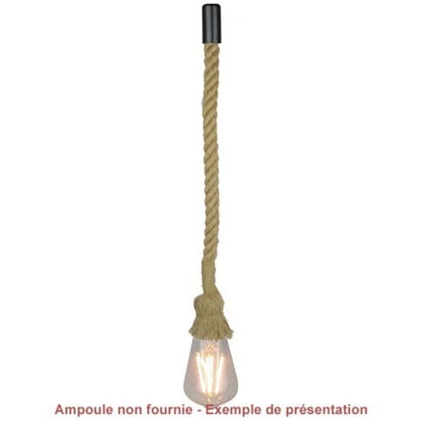 Lustre Style Marin Cabestan Sans Abat Jour - Beige