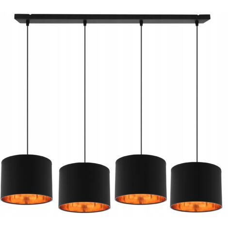 LUSTRE SUSPENDU AU CENTRE DORÉ À LED