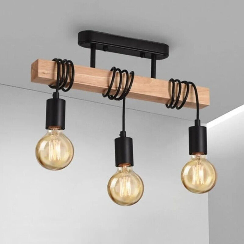 Lustre suspendu bohème Joyinled, style vintage rétro, en bois enroulé, idéal pour la décoration de salon, restaurant, café ou maison.
