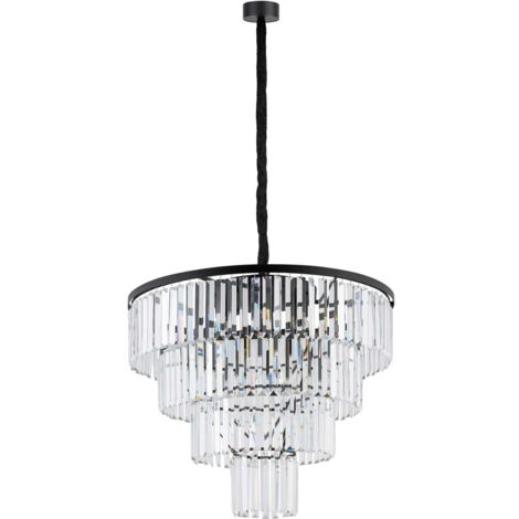 Lustre suspendu cristal Nowodvorski CRISTAL 7614 noir