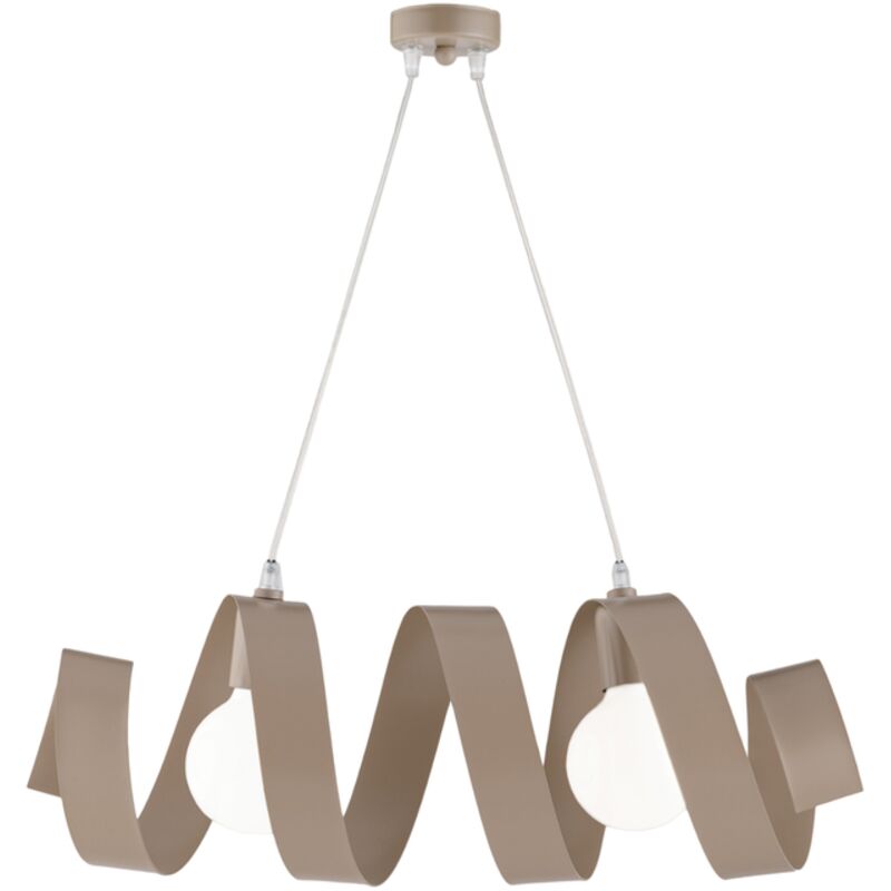 Bonetti Illumina - Lustre suspendu moderne en fer deux lumières Tortora 54x h20 cm Bonetti Illumina - Lustre suspendu moderne en fer deux lumières Tortora 54x h20 cm