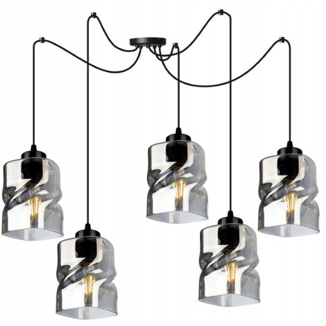 LUSTRE SUSPENDU MODERNE EN VERRE ARAIGNÉE