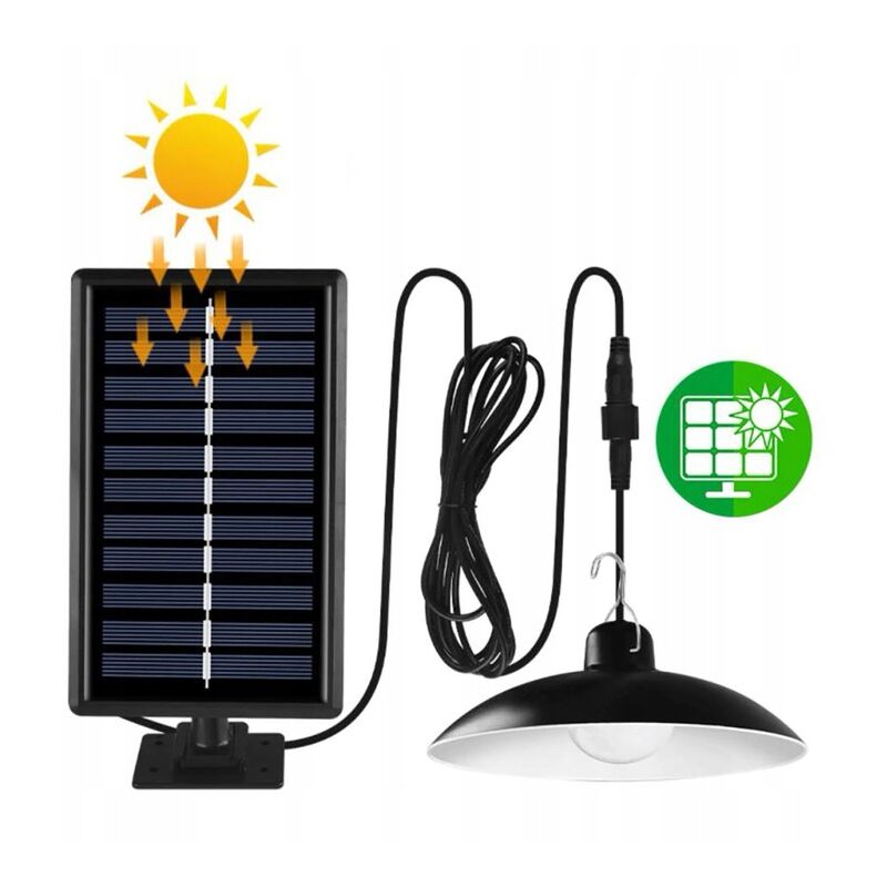 Lustre Suspendu Solaire Led Lampe De Jardin À Distance