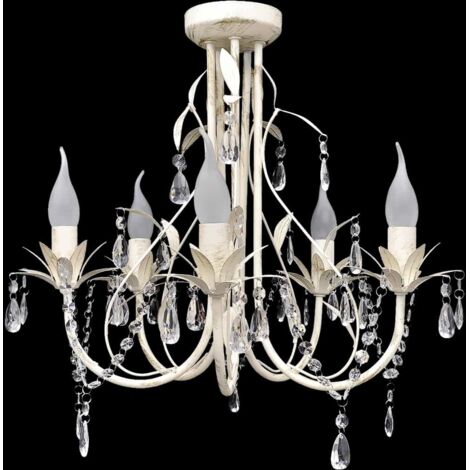 Lustre suspendu Suspension  Plafonnier en cristal 5 douilles d'ampoule 86228