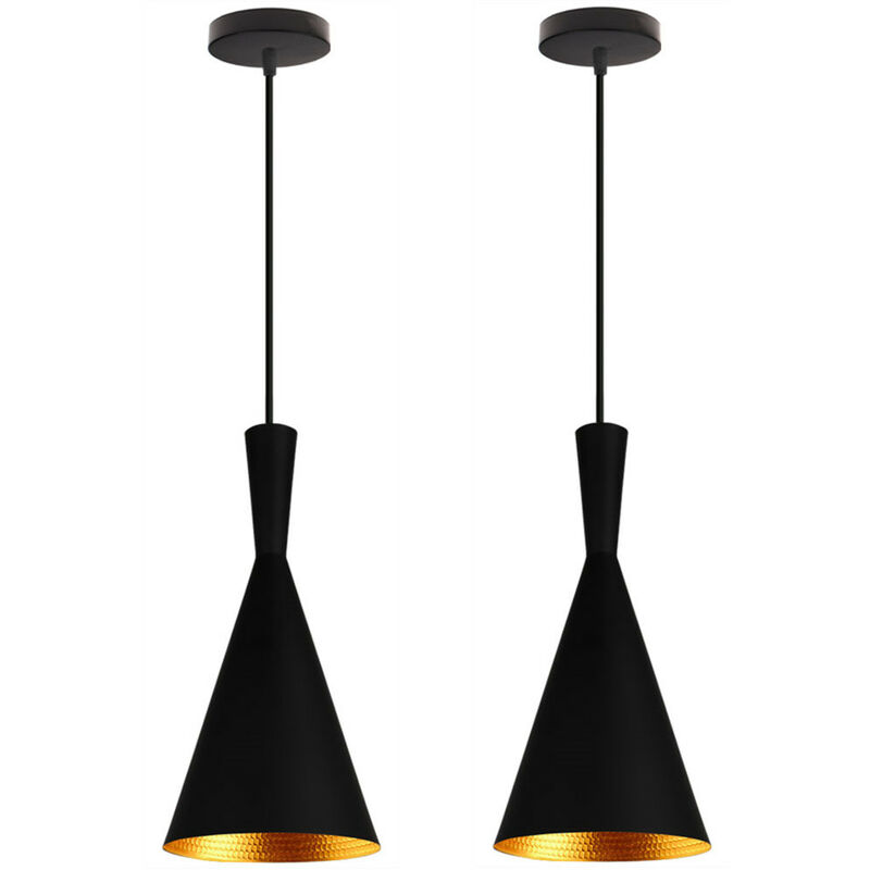 Wottes - 2pcs Lustre Suspension Antique Rétro Luminaire de Plafond E27 Métal Plafonnier pour Cuisine Chambre Café Restaurant a