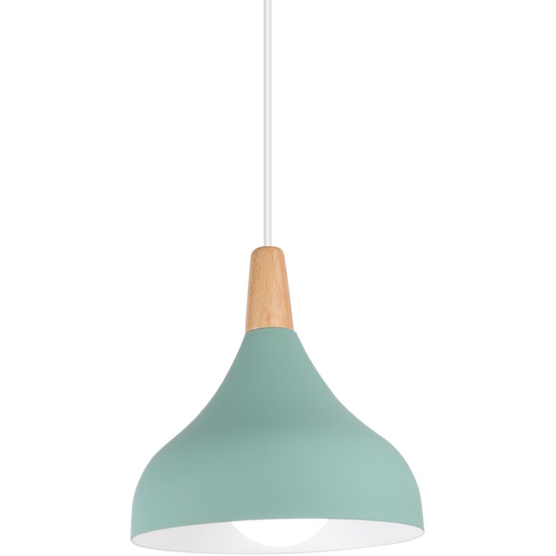 Lustre Suspension Moderne E27 Éclairage Intérieur Lampe Suspension Créative Simple Vert Ø20CM pour Chambre Salon - 1Pcs