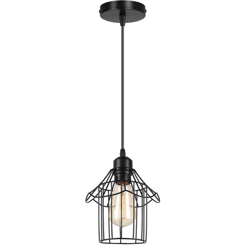 lustre suspension d'intérieur créative lampe suspension wall rétro en métal noir style industriel