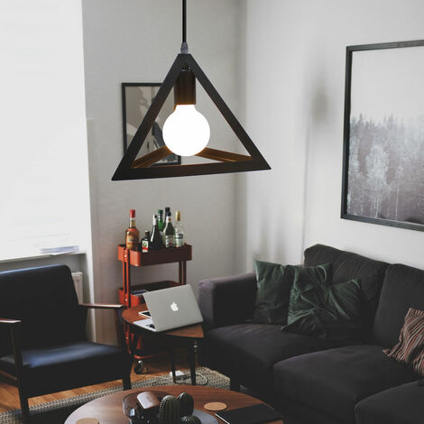 Lustre Suspension en Metal E27 Noir