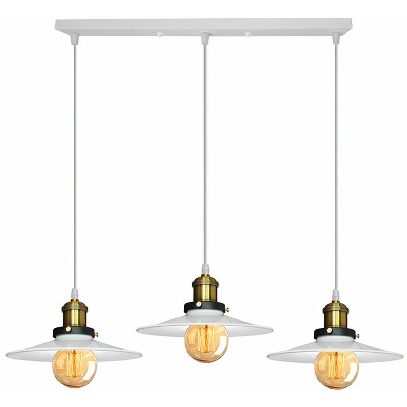 Lustre Suspension Industrielle 3 Douille Edison E27 