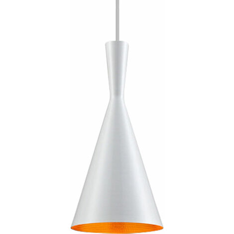 Lustre Suspension Industrielle Vintage forme Instrument de Musique Corne E27 Or Blanc