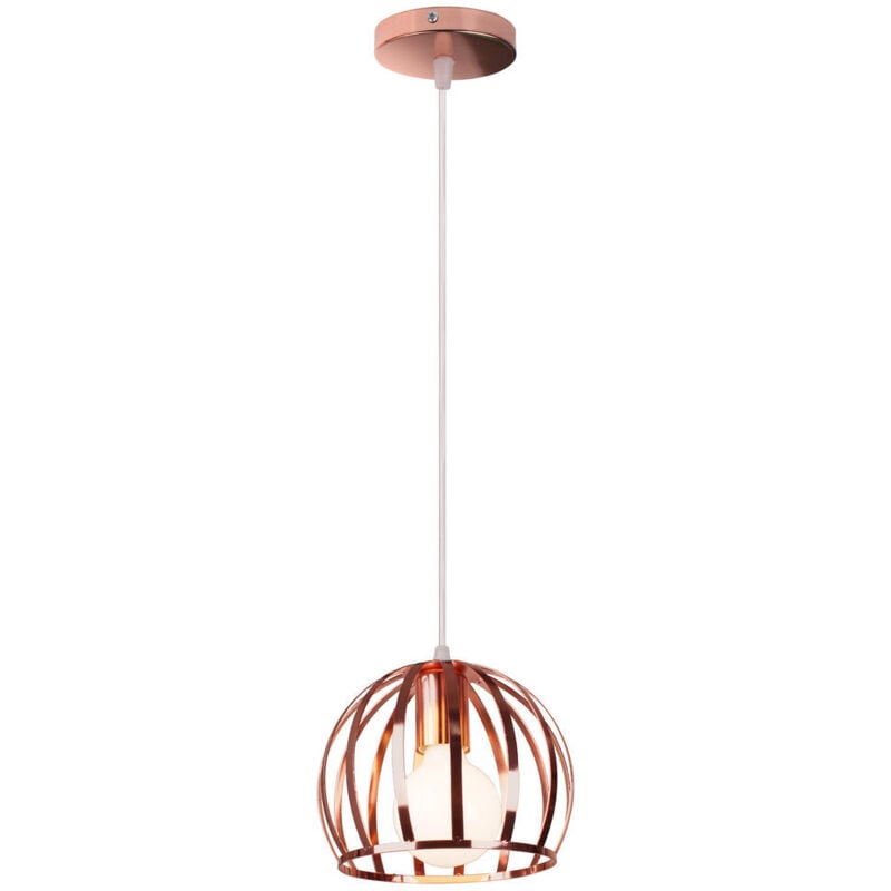 Lustre Suspension Industrielle Vintage Rétro E27 Luminaire Or Rose pour Couloir Escalier Chambre - 1PCS