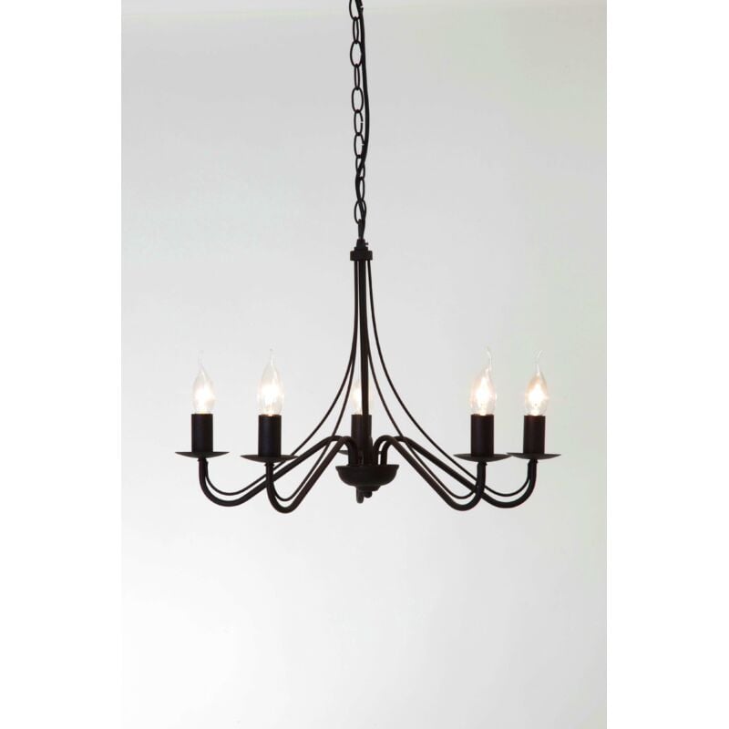 Trio Lighting - Lustre Rustique Rust Country 5xE14 Ø55 cm