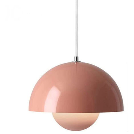Lustre, suspension moderne, plafonnier suspendu avec ampoule, luminaires de décoration intérieure, lumière chaude, 23 cm (rose)
