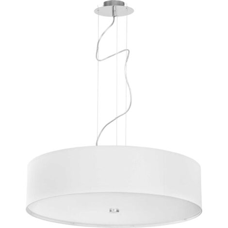 Lustre suspension Nowodvorski Viviane blanc tissu 3xE27